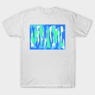 Abstract Ocean Tones Inspired Organic Flow T-Shirt